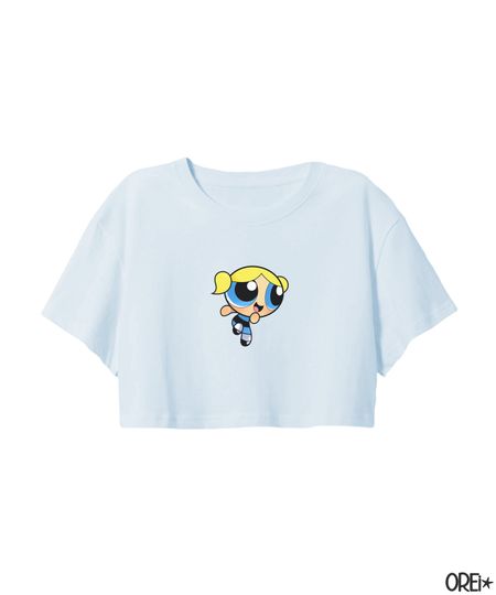 Discover Powerpuff bubbles girls crop top 90s Flowy Cropped Tees