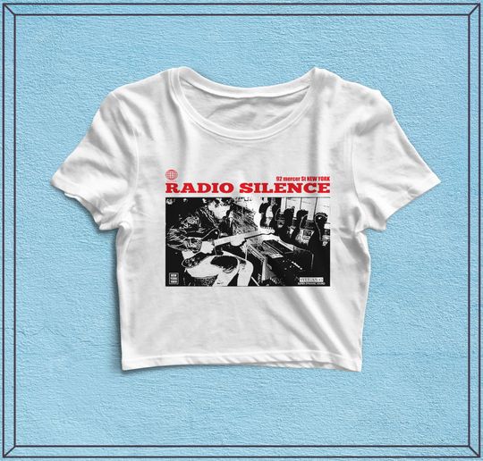 Discover Vintage Radio Silence Flowy Cropped Tee