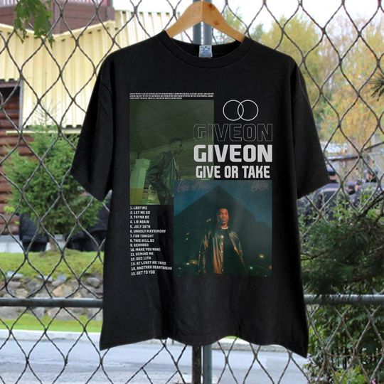 Discover Vintage Bootleg Inspired Giveon - Give or Take, Graphic Unisex Album List T-Shirt