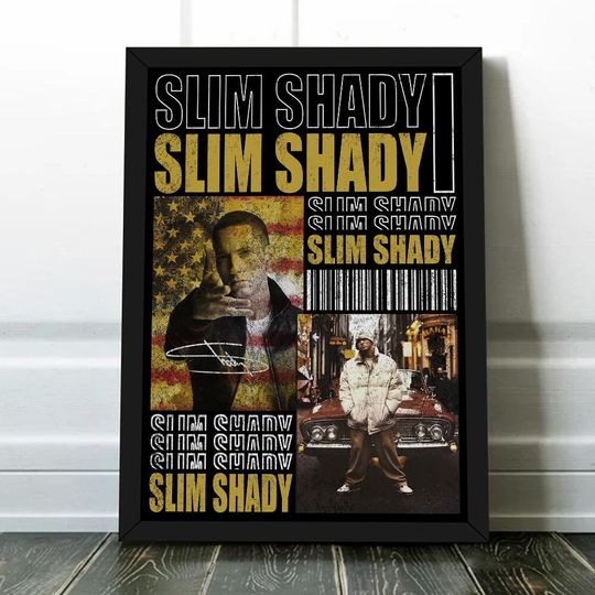 Discover Slim Shady Art Book Hip Hop Poster