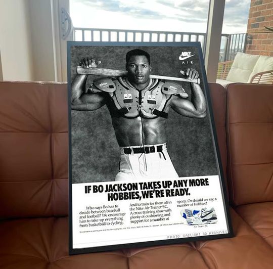 Discover Bo Jackson Black and White Poster