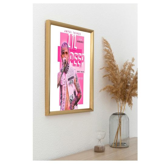 Discover Lil Peep Poster Print [Pink] with Customisable Song