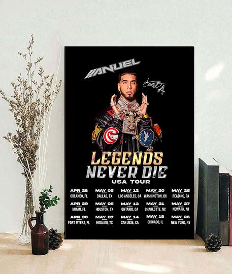 Discover Anuel AA Poster Legends Never Die USA Tour Posters Anuel AA Tour 2023