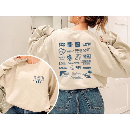 Discover SZA Tracklist Sweatshirt for 2023 Album Tour