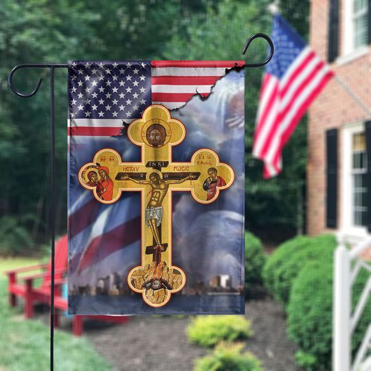 Discover Greek Orthodox Jesus Flag, Christ Cross Icon Flag