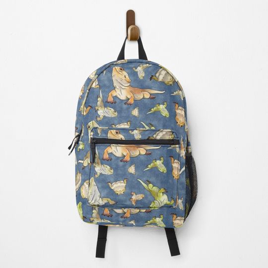 Discover Bearded Dragon Blue Pattern Backpack