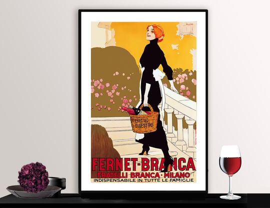 Discover Fernet-Branca Aperitivo Digestivo Vintage Food&Drink Poster - Poster