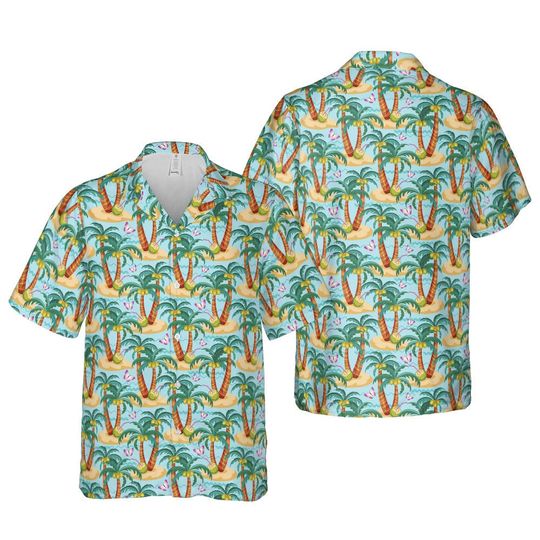 Discover Coconut Trees Hawaiian Shirt for Men, Women, Coconut Aloha Shirt