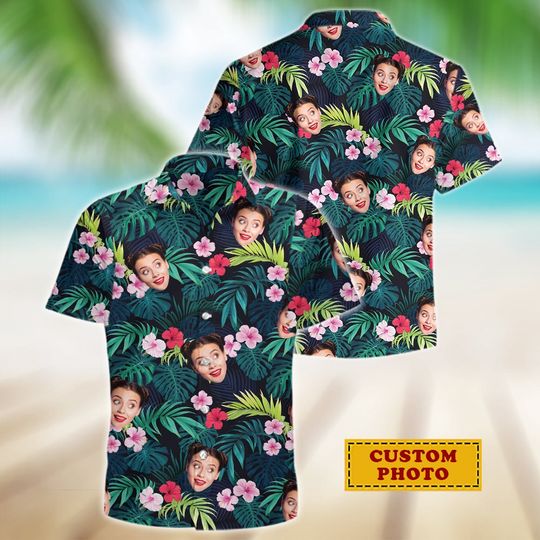 Discover Custom Face Hawaiian Shirt, Personalized Photo Shirt for Men