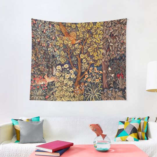 Discover GREENERY, FOREST ANIMALS Pheasant on Autumn Tree Tapestry