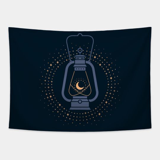 Discover Burning The Midnight Oil - Camping - Tapestry