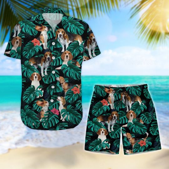 Discover Funny Beagle Hawaiian Beach Shirt