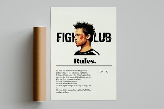 Discover Fight Club Rules Poster