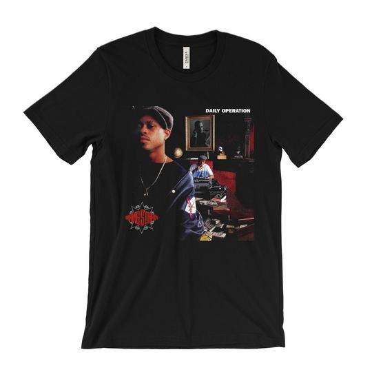 Discover Gang Starr T-Shirt - Daily Operation Album Art - DJ Premier - Guru music t shirt