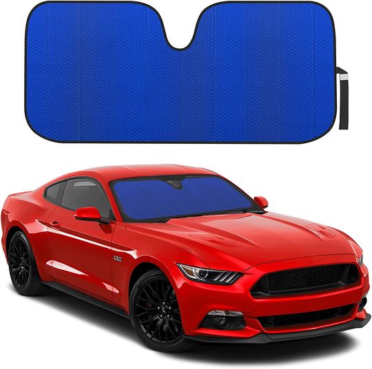 Discover Motor Trend Front Windshield Sun Shade - Accordion Folding Auto Sunshade for Car Truck SUV