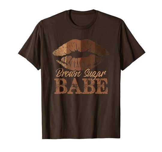 Discover Sugar Babe Brown Proud Black Women Melanin Lips Girls T-Shirt