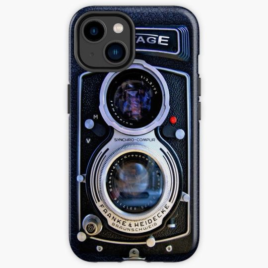 Discover Classic Black Silver Double lens camera iPhone Case