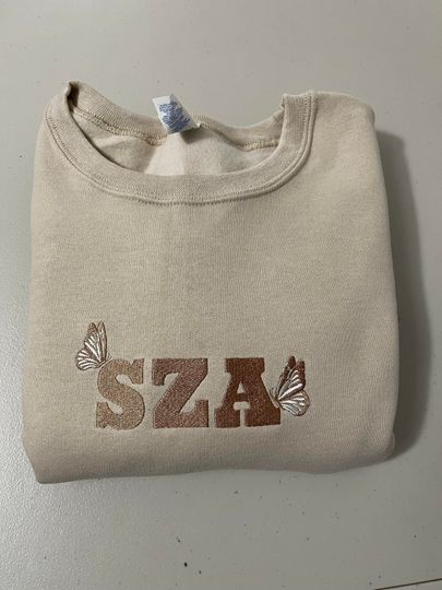 Discover Sza Embroidered crewneck sweatshirt