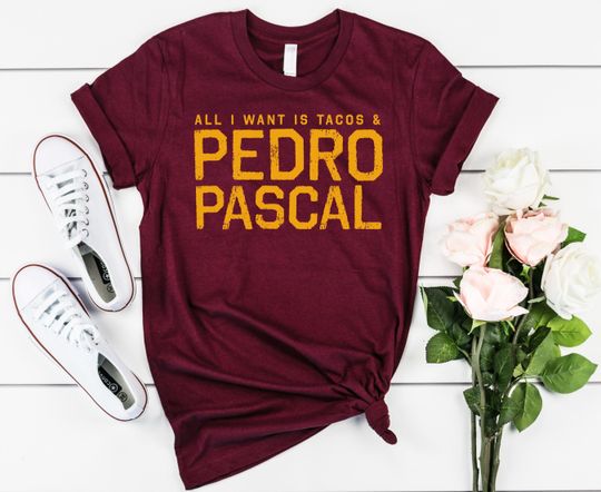 Discover Taco Love Pedro Pascal Tee - Fun Character Shirt