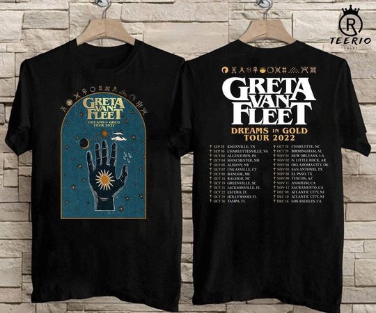 Discover Greta Van Fleet Tour Shirt, Dreams In Gold Music Tour tshirt