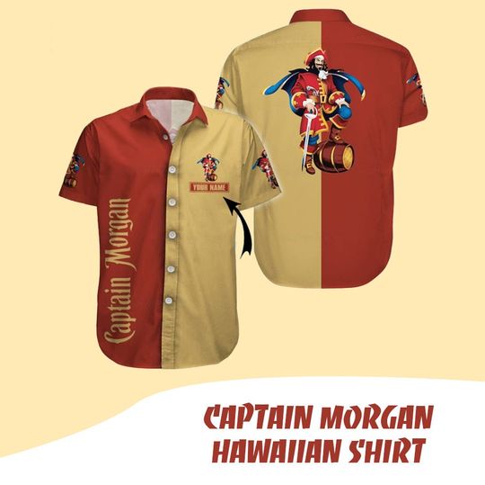 Discover Captain Morgan Hawaiian Button Down Shirt