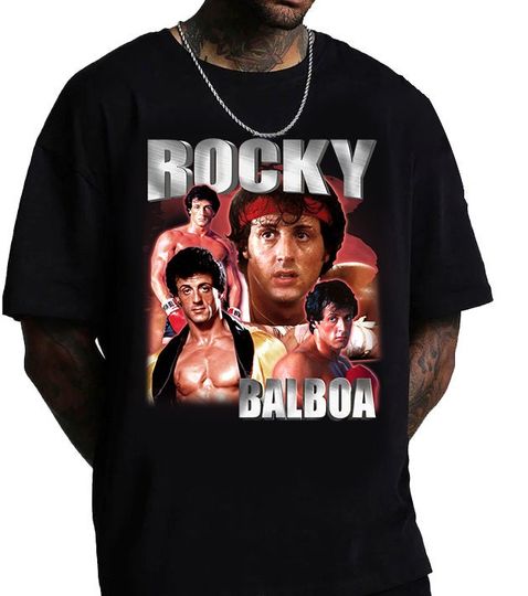 Discover Rocky Balboa Vintage T-Shirt, Rocky Balboa Shirt, Men Boxing Graphic Tee