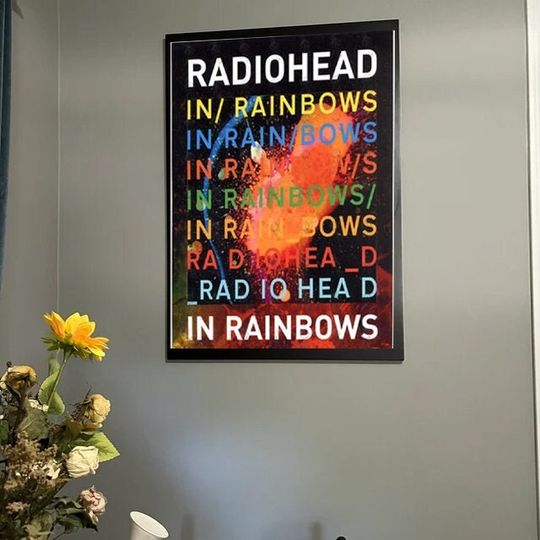 Discover Radiohead Album Cover Poster In Rainbows Tracklist Poster