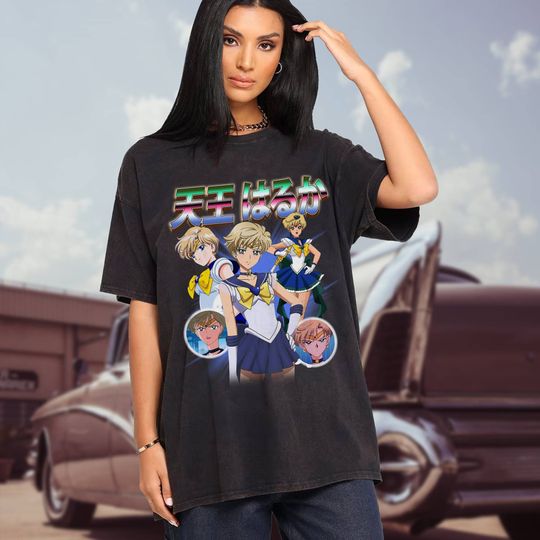 Discover Vintage Sailor Uranus T-Shirt - Sailor Moon Anime Apparel
