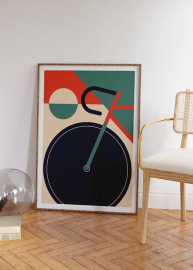 Discover Bicycle Bauhaus Poster | Vintage Mid-Century Style