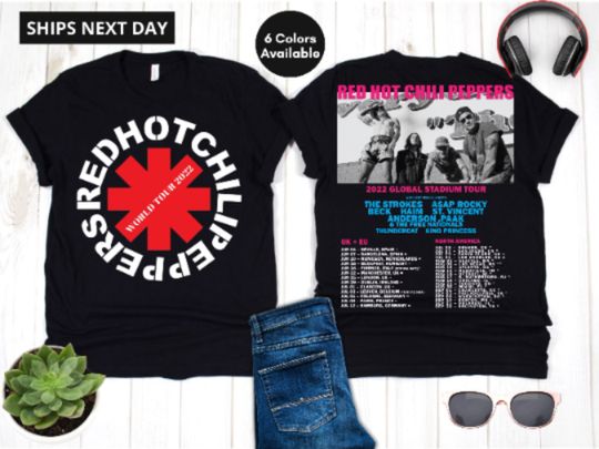 Discover Red Hot Chili Peppers World Tour Unisex T-shirt
