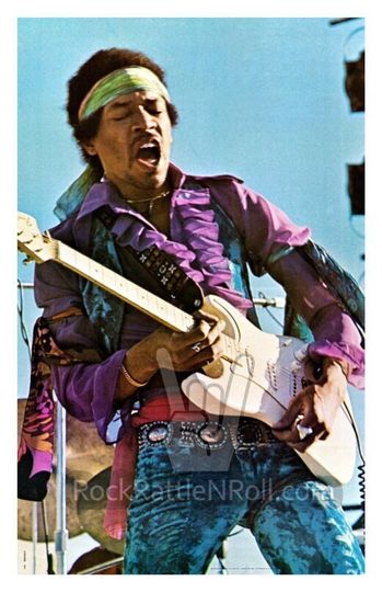Discover JIMI HENDRIX 1968 POSTER Live From Santa Clara California Classic Iconic