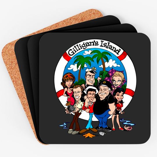 Discover Gilligans Island crew color Coasters