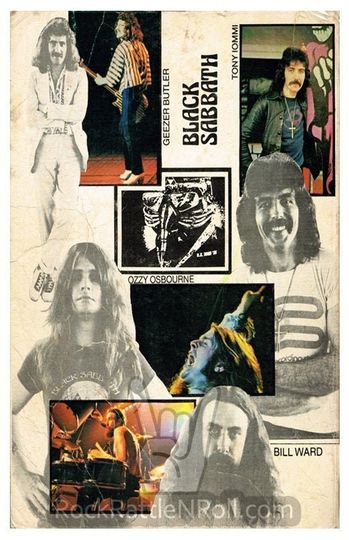 Discover BLACK SABBATH 1975 Band Poster Vintage Design Ozzy Osbourne Tony Iommi