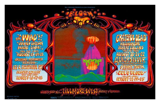 Discover THE WHO 1966 Concert Poster Vintage San Francisco Venue Ca Classic