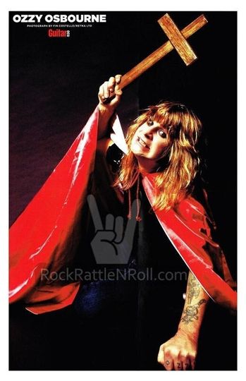 Discover OZZY OSBOURNE 1985 Promo Poster Prince Of Darkness Rock Roll