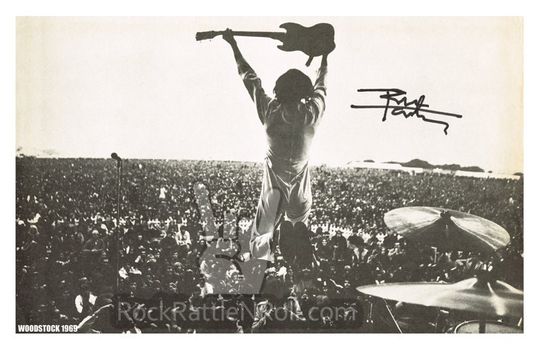 Discover THE WHO 1969 Woodstock Festival Photo Poster Pete Townsend Classic