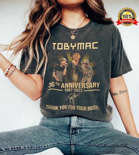 Discover TobyMac 36th Anniversary 1987-2023 Thank You For Memories Signature T-Shirt