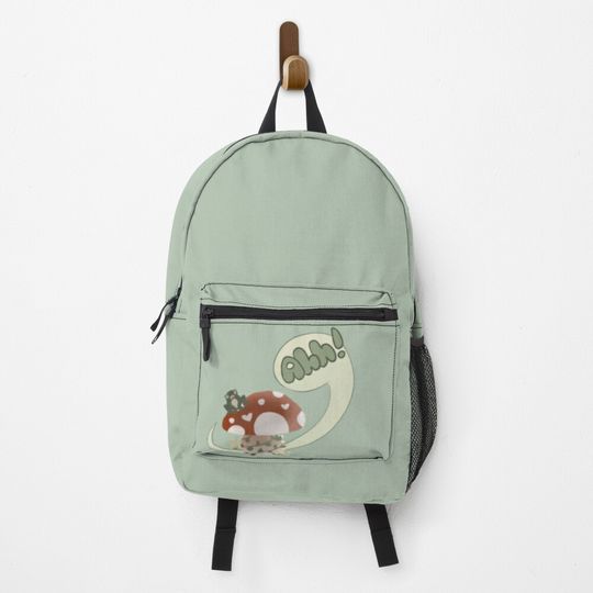 Discover Slipping Frog on Mushroom Backpack