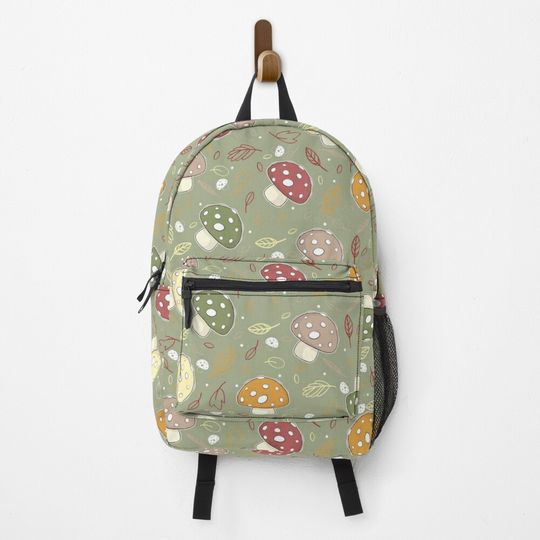 Discover Fall Mushrooms Pattern Backpack