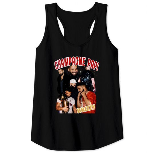 Discover Drake Champaign Papi Crewneck Tank Tops - Stylish Music Apparel