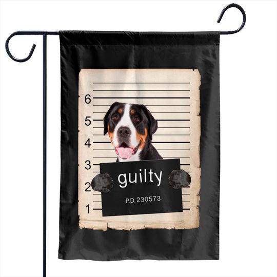 Discover Greater Swiss Mountain Dog mug shot Garden Flags