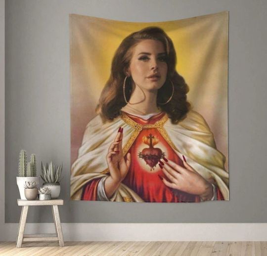 Discover Lana Del Rey Tapestry,  Funny Meme Lord Jesus Christ Our Savior