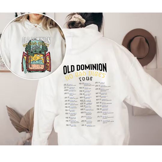 Discover Old Dominion Band No Bad Vibes Tour 2023 Hoodie