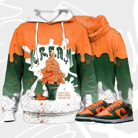 Discover KREAM 3D Waffle Cone Hoodie Match Dunk Low Miami