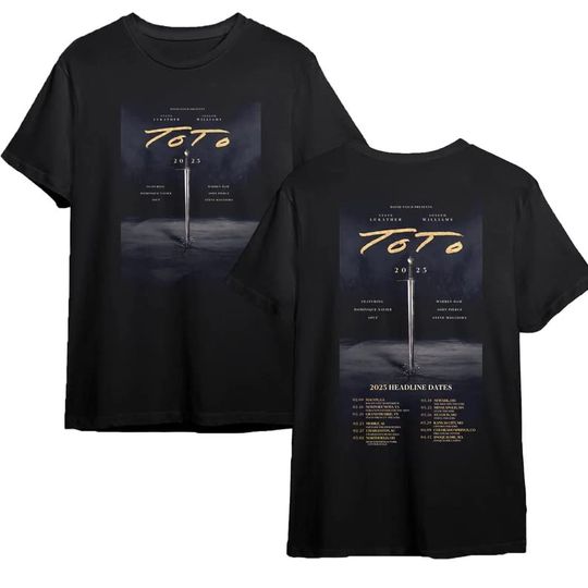 Discover Toto World Tour 2023 T-Shirt, Toto Shirt Fan Gifts, Rock Shirt, 2023 Music Tour, Unisex T-Shirt