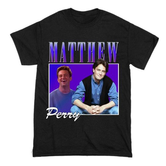 Discover Matthew Perry Short Sleeve Famous Shirt Men and Women Softstyle T-Shirt