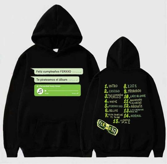 Discover Feliz cumpleanos ferxxo tracklist 2022 Hoodie,Feliz cumpleanos ferxx Shirt