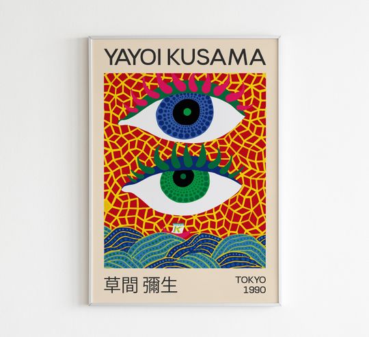Discover Yayoi Kusama Eye Art Print - Japanese Art Poster for Gallery Display