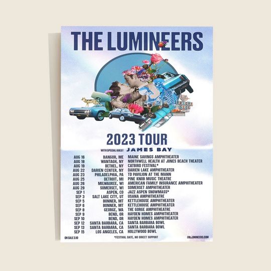 Discover The Lumineers Poster Print, 2023 US Tour Poster