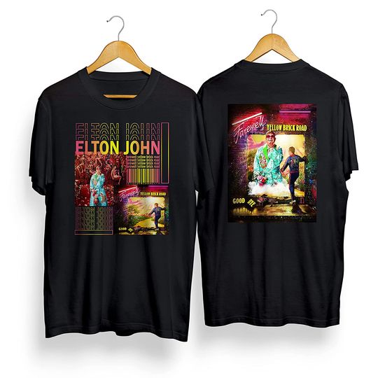 Discover Elton Tour 2023 Unisex John Shirt, Farewell Yellow Brick Road